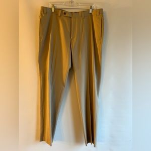 CALVIN KLEIN MADE IN VIETNAM POLYESTER/RAYON TAN DRESS PANTS MENS 36WX30L